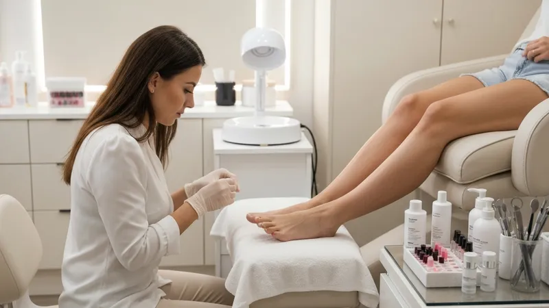 Soins des pieds et manucures en institut